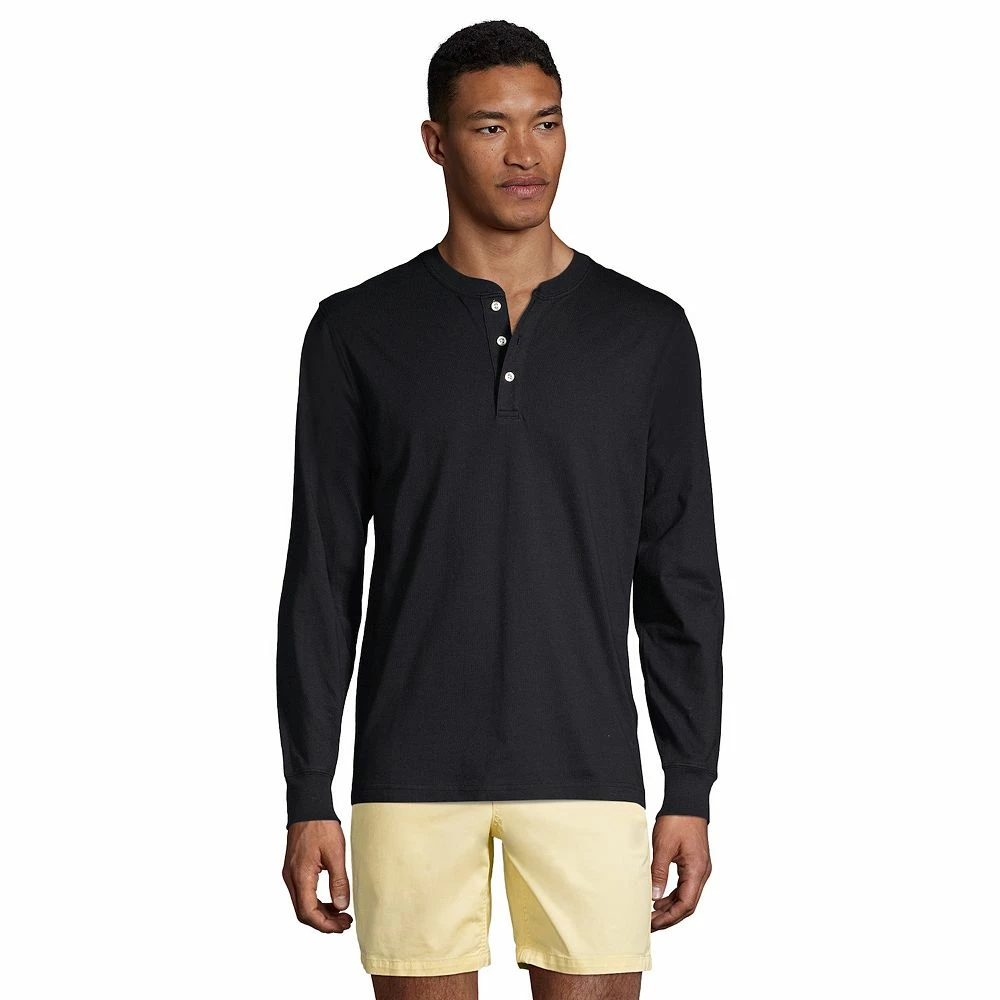 Big & Tall Lands' End Super-T Classic-Fit Henley 5 Big & Tall Lands' End Super-T Classic-Fit Henley - Image 3
