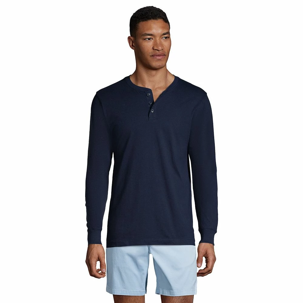 Big & Tall Lands' End Super-T Classic-Fit Henley 4 Big & Tall Lands' End Super-T Classic-Fit Henley - Image 2