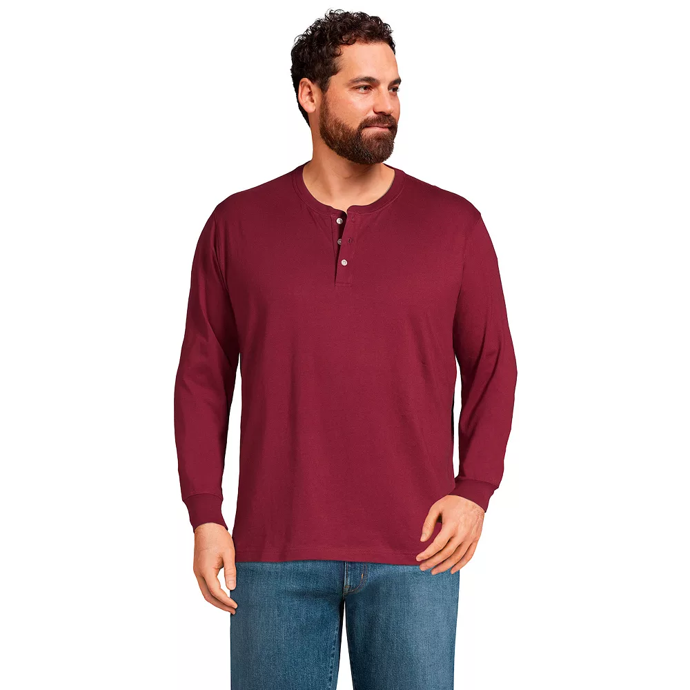 Big & Tall Lands' End Super-T Classic-Fit Henley 8 Big & Tall Lands' End Super-T Classic-Fit Henley - Image 6
