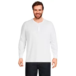 Big & Tall Lands' End Super-T Classic-Fit Henley 14 Big & Tall Lands' End Super-T Classic-Fit Henley -Cheap Mens Casual Outdoor Clothing Store 5247875 White