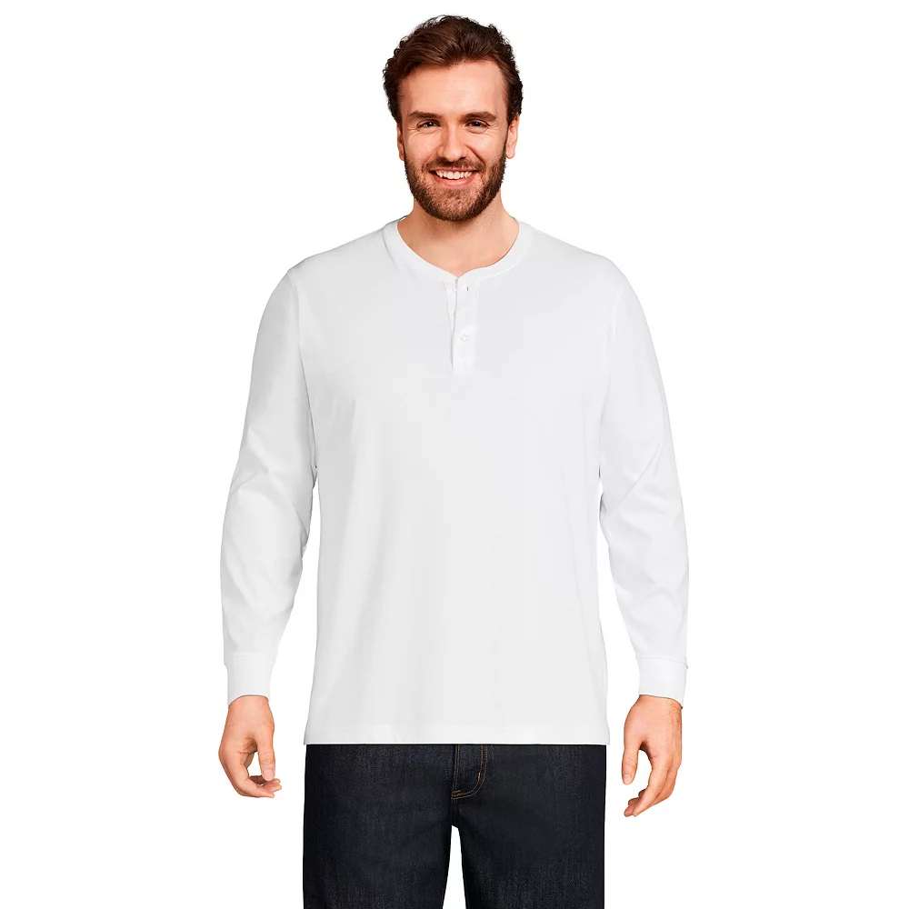 Big & Tall Lands' End Super-T Classic-Fit Henley 7 Big & Tall Lands' End Super-T Classic-Fit Henley - Image 5