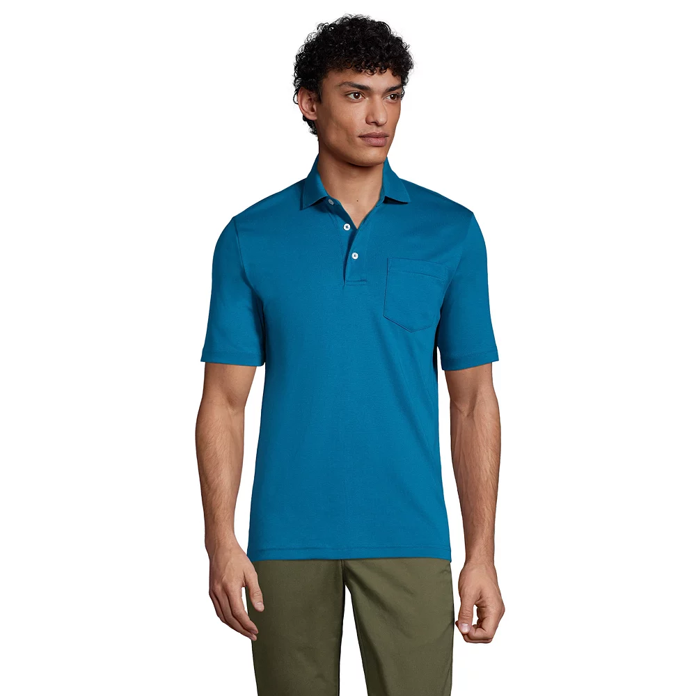 Big & Tall Lands' End Super Soft Classic-Fit Supima Pocket Polo 9 Big & Tall Lands' End Super Soft Classic-Fit Supima Pocket Polo - Image 7