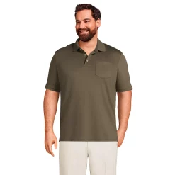 Big & Tall Lands' End Super Soft Classic-Fit Supima Pocket Polo 14 Big & Tall Lands' End Super Soft Classic-Fit Supima Pocket Polo -Cheap Mens Casual Outdoor Clothing Store 5247876 Forest Moss