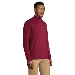 Big & Tall Lands' End Super-T Classic-Fit Mock Turtleneck -Cheap Mens Casual Outdoor Clothing Store 5247879 ALT2
