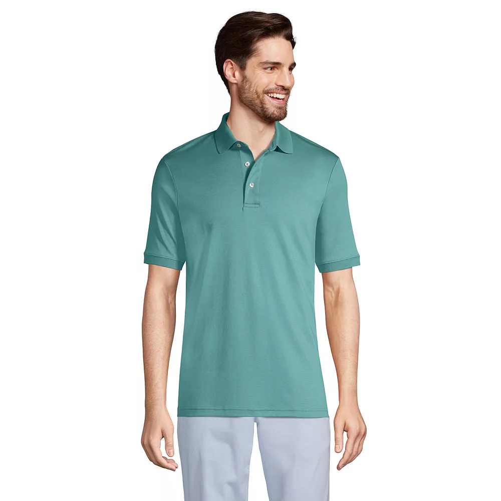 Big & Tall Lands' End Classic-Fit Supima Polo 5 Big & Tall Lands' End Classic-Fit Supima Polo - Image 3