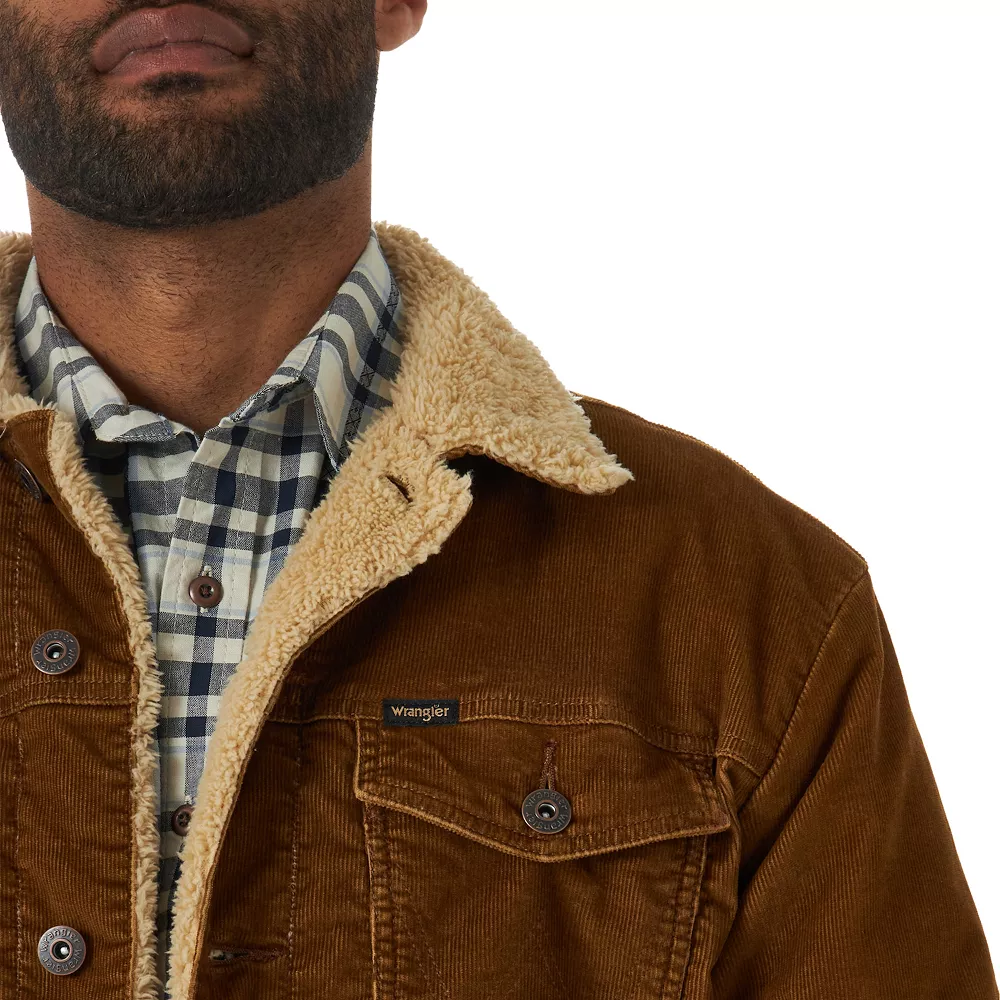 Men's Wrangler Sherpa-Lined Corduroy Jacket 7 Men's Wrangler Sherpa-Lined Corduroy Jacket - Image 5