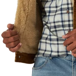 Men's Wrangler Sherpa-Lined Corduroy Jacket 14 Men's Wrangler Sherpa-Lined Corduroy Jacket -Cheap Mens Casual Outdoor Clothing Store 5262779 ALT3