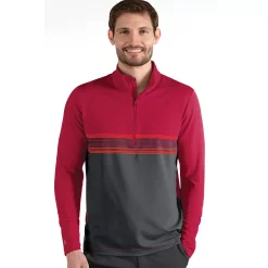 Men's Antigua Pace Regular-Fit Colorblock Quarter-Zip Pullover