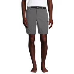 Men's Lands' End Outrigger Quick-Dry 9-inch Belted Cargo Swim Trunks -Cheap Mens Casual Outdoor Clothing Store 5285783 Arctic Gray
