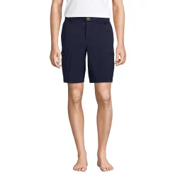 Men's Lands' End Outrigger Quick-Dry 9-inch Belted Cargo Swim Trunks -Cheap Mens Casual Outdoor Clothing Store 5285783 Radiant Navy
