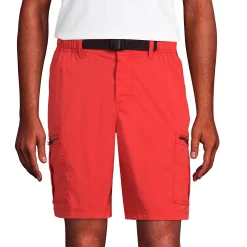 Men's Lands' End Outrigger Quick-Dry 9-inch Belted Cargo Swim Trunks -Cheap Mens Casual Outdoor Clothing Store 5285783 Sunwashed Red