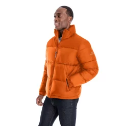 Men's London Fog Quilted Mini-Ripstop Puffer Jacket -Cheap Mens Casual Outdoor Clothing Store 5301222 Orange