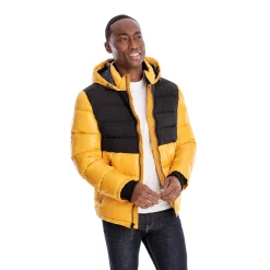 Men's TOWER by London Fog Colorblock Quilted Hooded Puffer Coat 8 Men's TOWER by London Fog Colorblock Quilted Hooded Puffer Coat -Cheap Mens Casual Outdoor Clothing Store 5301223 Yellow