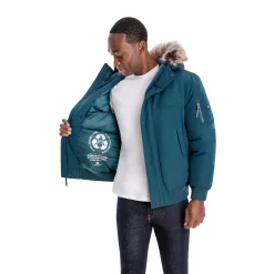 Men's London Fog Short Snorkel Hooded Bomber Jacket -Cheap Mens Casual Outdoor Clothing Store 5301225 ALT2