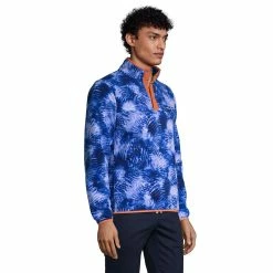 Big & Tall Lands' End Heritage Fleece Snap-Neck Pullover Top -Cheap Mens Casual Outdoor Clothing Store 5340880 ALT2