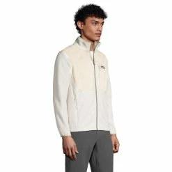 Big & Tall Lands' End Colorblock Grid Fleece Jacket -Cheap Mens Casual Outdoor Clothing Store 5340903 ALT2