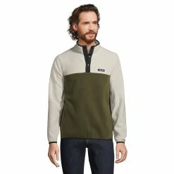 Big & Tall Lands' End Heritage Regular-Fit Colorblock Fleece Snap-Neck Pullover Top 22 Big & Tall Lands' End Heritage Regular-Fit Colorblock Fleece Snap-Neck Pullover Top -Cheap Mens Casual Outdoor Clothing Store 5354164 Forest Moss Stone