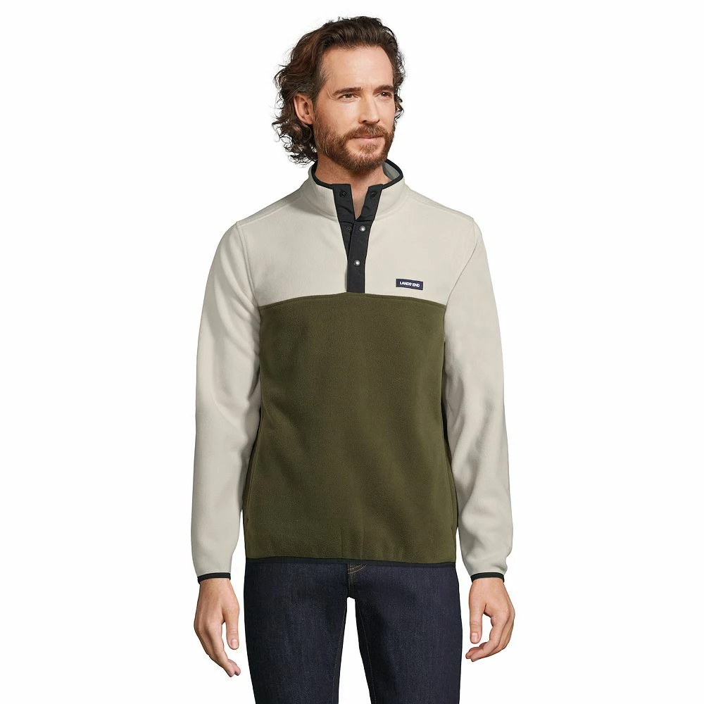 Big & Tall Lands' End Heritage Regular-Fit Colorblock Fleece Snap-Neck Pullover Top 12 Big & Tall Lands' End Heritage Regular-Fit Colorblock Fleece Snap-Neck Pullover Top - Image 10