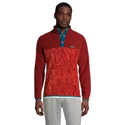 Big & Tall Lands' End Heritage Regular-Fit Colorblock Fleece Snap-Neck Pullover Top 15 Big & Tall Lands' End Heritage Regular-Fit Colorblock Fleece Snap-Neck Pullover Top -Cheap Mens Casual Outdoor Clothing Store 5354164 Rust Red Orange Wave