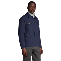 Big & Tall Lands' End Insulated Primaloft Eco Quilted Shirt Jacket -Cheap Mens Casual Outdoor Clothing Store 5356140 ALT2