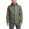 Men's Eddie Bauer RipPac Pro Rain Jacket -Cheap Mens Casual Outdoor Clothing Store 5357194 Sprig