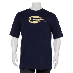 Big & Tall Champion® Brushstroke Script Tee -Cheap Mens Casual Outdoor Clothing Store 5358264 Navy