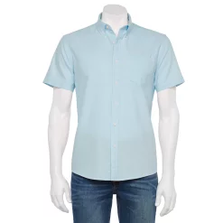 Men's Sonoma Goods For Life® Perfect Length Button-Down Shirt -Cheap Mens Casual Outdoor Clothing Store 5358425 Light Blue