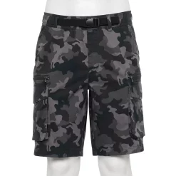 Men's Sonoma Goods For Life® Belted Outdoor Cargo Shorts -Cheap Mens Casual Outdoor Clothing Store 5464705 Black Camo