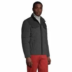Men's Lands' End Quilted Stretch Down Jacket -Cheap Mens Casual Outdoor Clothing Store 5465029 ALT2