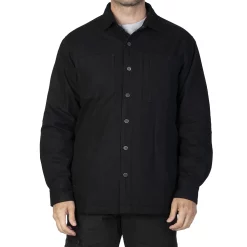 Men's Sonoma Goods For Life® Fleece-Lined Canvas Shirt Jacket -Cheap Mens Casual Outdoor Clothing Store 5470844 Black