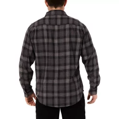 Men's Smith's Workwear Regular-Fit Plaid Two-Pocket Flannel Button-Down Shirt -Cheap Mens Casual Outdoor Clothing Store 5496892 ALT