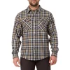 Men's Smith's Workwear Regular-Fit Plaid Two-Pocket Flannel Button-Down Shirt