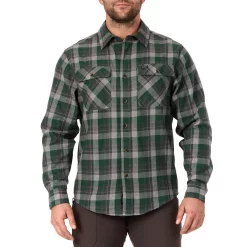 Men's Smith's Workwear Regular-Fit Plaid Two-Pocket Flannel Button-Down Shirt -Cheap Mens Casual Outdoor Clothing Store 5496892 Heather Viridian