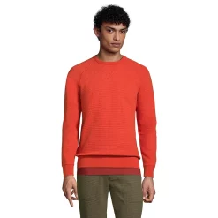 Men's Lands' End Waffle Sweatshirt -Cheap Mens Casual Outdoor Clothing Store 5500236 ALT2