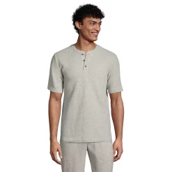 Men's Lands' End Waffle Pajama Sleep Henley