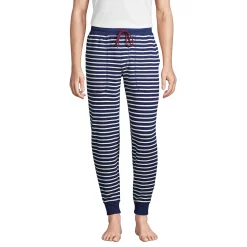 Men's Lands' End Waffle Jogger Pajama Pants 11 Men's Lands' End Waffle Jogger Pajama Pants -Cheap Mens Casual Outdoor Clothing Store 5500525 Navy Ivory Stripe