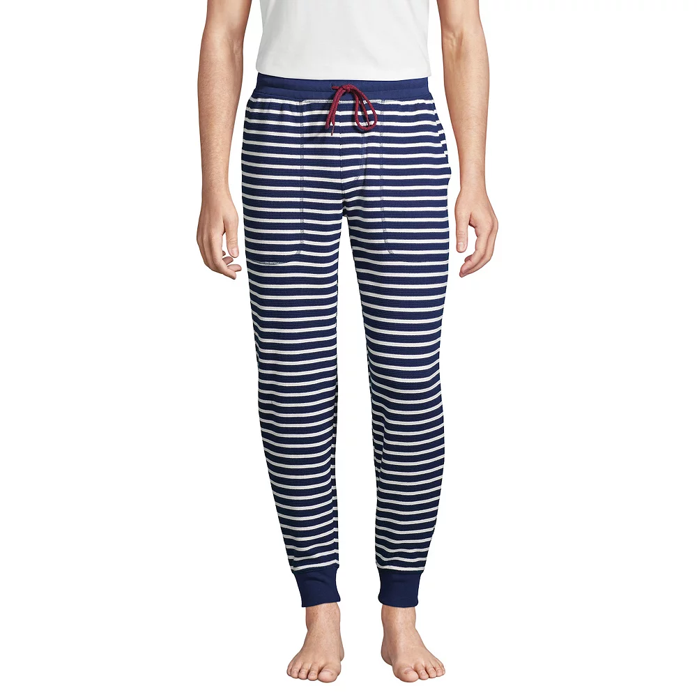 Men's Lands' End Waffle Jogger Pajama Pants 5 Men's Lands' End Waffle Jogger Pajama Pants - Image 3