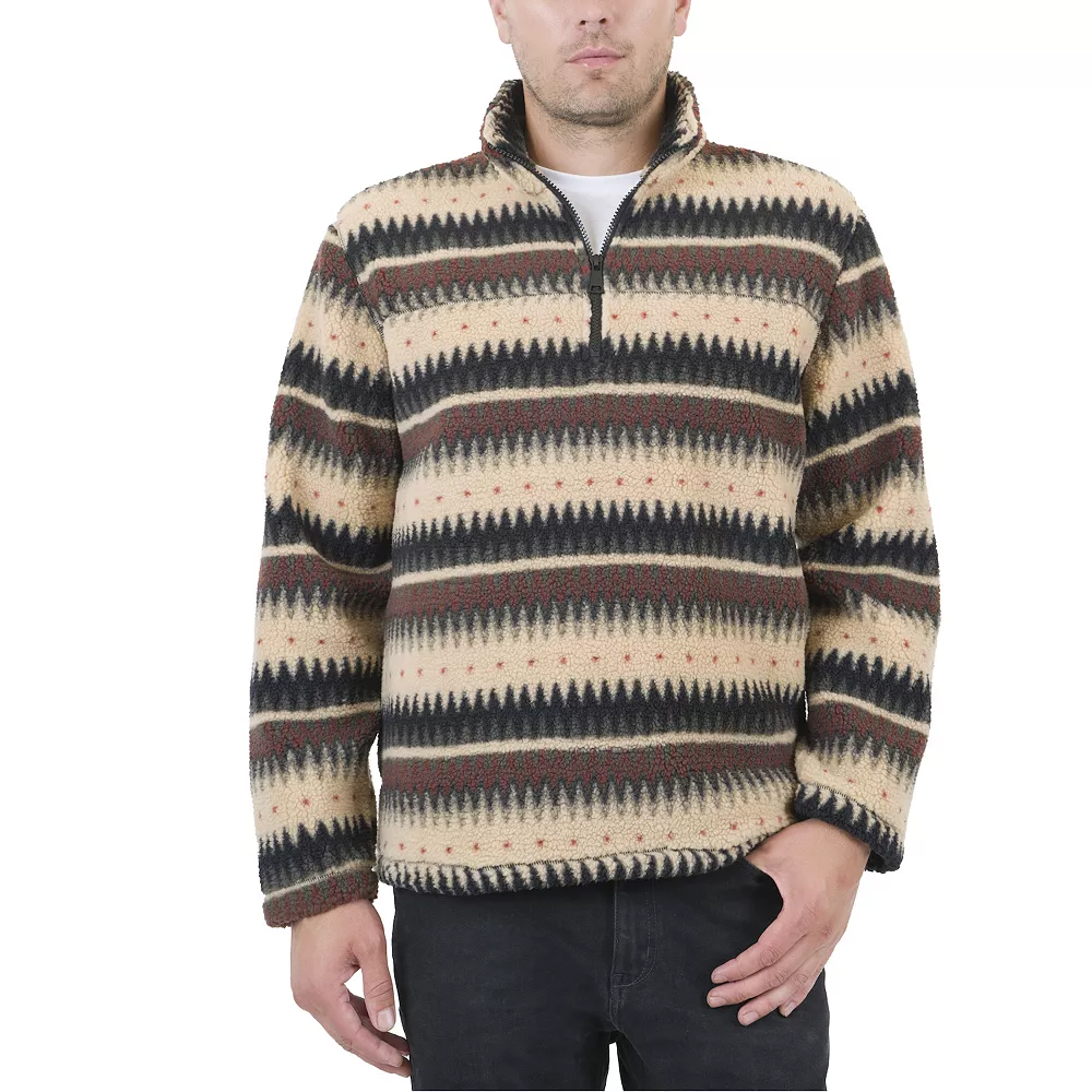 Men's Mountain and Isles Grizzly Relaxed-Fit Sherpa Quarter-Zip Pullover Jacket 3 Men's Mountain and Isles Grizzly Relaxed-Fit Sherpa Quarter-Zip Pullover Jacket