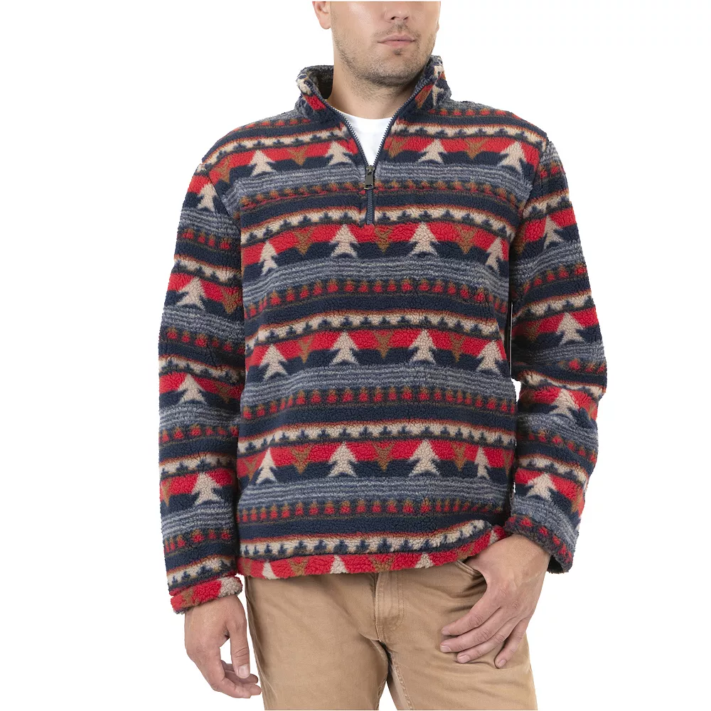 Men's Mountain and Isles Grizzly Relaxed-Fit Sherpa Quarter-Zip Pullover Jacket 4 Men's Mountain and Isles Grizzly Relaxed-Fit Sherpa Quarter-Zip Pullover Jacket - Image 2