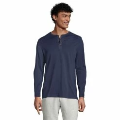 Big & Tall Lands' End Classic-Fit Supima Jersey Henley 9 Big & Tall Lands' End Classic-Fit Supima Jersey Henley -Cheap Mens Casual Outdoor Clothing Store 5510777 Radiant Navy