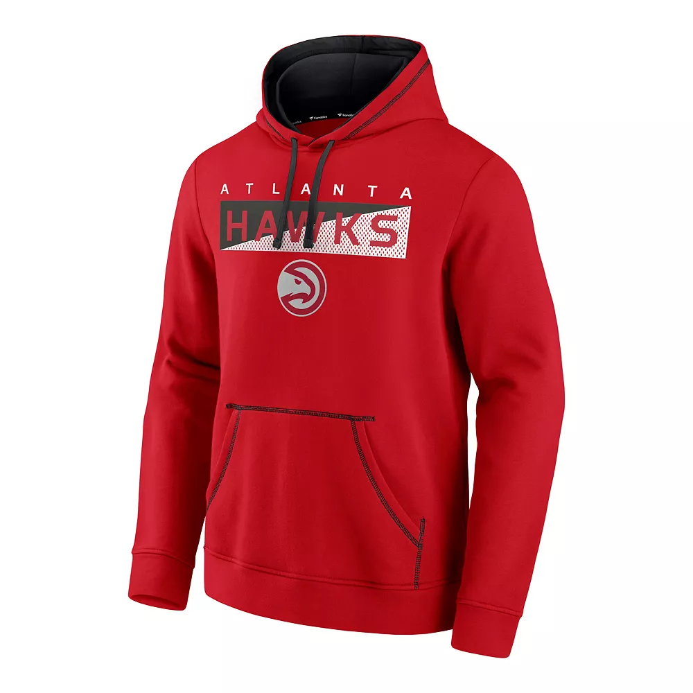 Men's Fanatics Atlanta Hawks Fleece Hoodie 2 Men's Fanatics Atlanta Hawks Fleece Hoodie