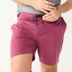 Men's Sonoma Goods For Life® 7" Flex-Wear Knit Jogger Shorts -Cheap Mens Casual Outdoor Clothing Store 5523380 Mauve