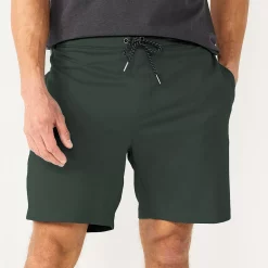 Men's Sonoma Goods For Life® 7" Flex-Wear Knit Jogger Shorts -Cheap Mens Casual Outdoor Clothing Store 5523380 Olive