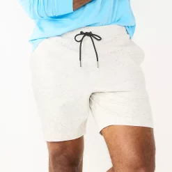 Men's Sonoma Goods For Life® 7" Flex-Wear Knit Jogger Shorts -Cheap Mens Casual Outdoor Clothing Store 5523380 Textured White