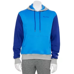 Men's Champion® Colorblock Powerblend Fleece Hoodie -Cheap Mens Casual Outdoor Clothing Store 5537040 Blue Jay Valiant Blue
