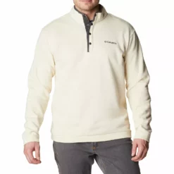 Men's Columbia Hart Mountain™ Half Snap Shirt -Cheap Mens Casual Outdoor Clothing Store 5549594 Oatmeal Heather