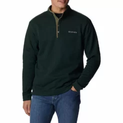 Men's Columbia Hart Mountain™ Half Snap Shirt -Cheap Mens Casual Outdoor Clothing Store 5549594 Spruce