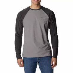 Men's Columbia Thistletown Hills™ Raglan Tee -Cheap Mens Casual Outdoor Clothing Store 5550649 City Gray Heather