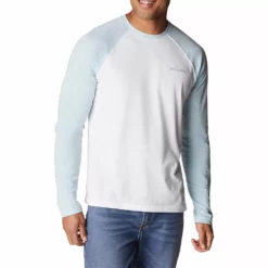Men's Columbia Thistletown Hills™ Raglan Tee -Cheap Mens Casual Outdoor Clothing Store 5550649 Sky Blue Heather