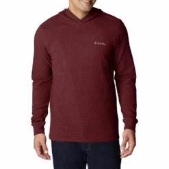 Men's Columbia Pine Peak™ II Waffle Hoodie -Cheap Mens Casual Outdoor Clothing Store 5550869 Elderberry
